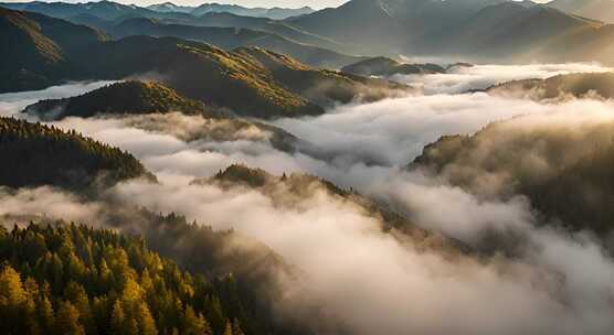 唯美风光日出日落云海风景唯美开场航拍中国