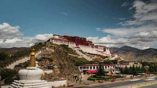 西藏布达拉宫延时视频素材模板下载