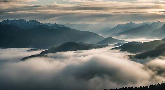 唯美风光日出日落云海风景唯美开场航拍中国