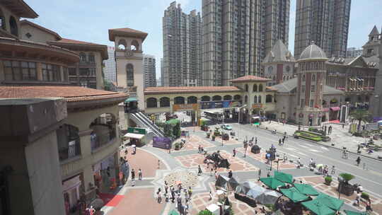 武汉光谷地拍风情街光谷广场商场视频素材模板下载