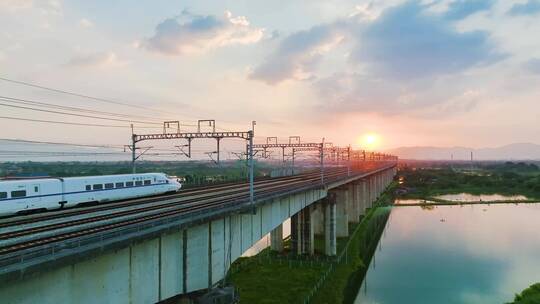 中国 高铁 动车 和谐号 复兴号视频素材模板下载