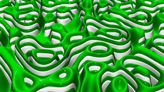 背景与绿色-白色油漆的波浪，独家，3D渲
