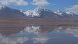 航拍西藏日喀则多情错和卓木拉日雪山高清在线视频素材下载