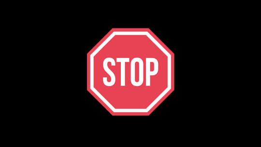 题字“STOP”的标牌视频素材模板下载