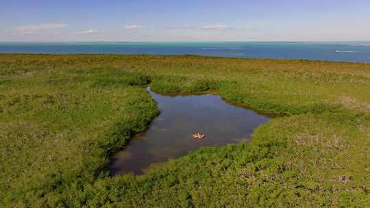 皮划艇，Tavernier Key，红树