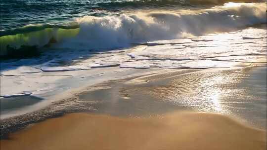 大海海洋海浪海边沙滩海水特写唯美巨浪浪花