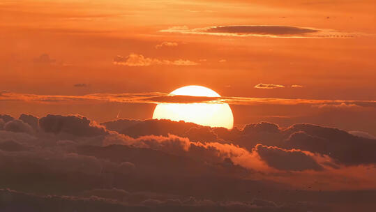 日出日落延时太阳升起朝阳夕阳晨曦云海