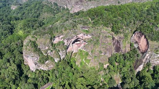 航拍福建泰宁大金湖丹霞地貌5A景区