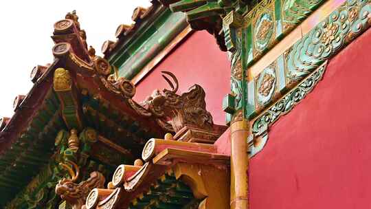 北京故宫红墙琉璃瓦