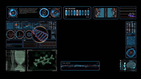 HUD-医学电脑信息界面医疗美容医美
