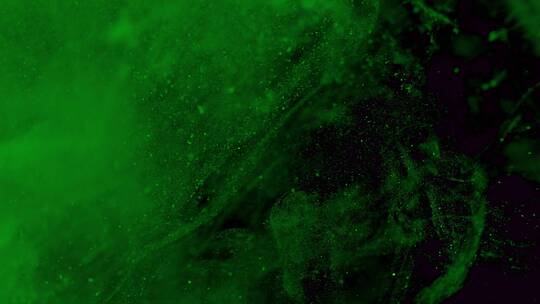 绿色的水中的微粒视频素材模板下载