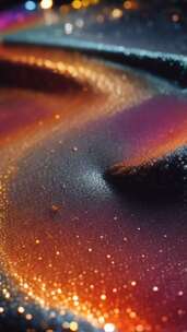 彩虹流沙抽象艺术