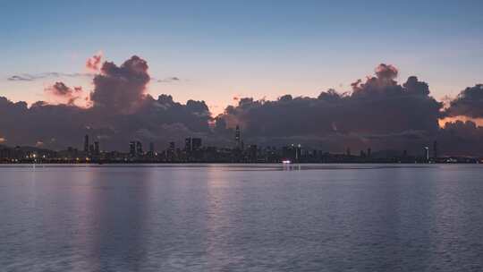 深圳湾日出夜转日延时