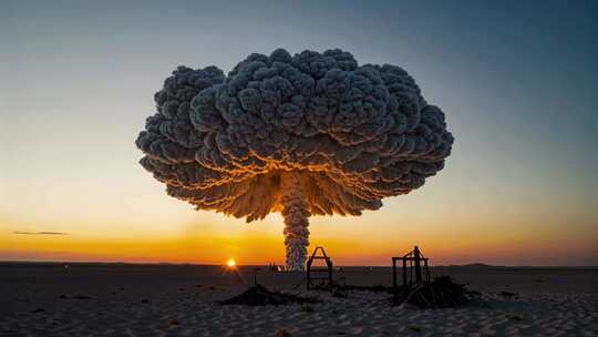 沙漠核爆炸特效素材
