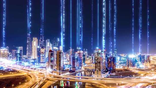 科技感智慧城市科技城市视频素材模板下载