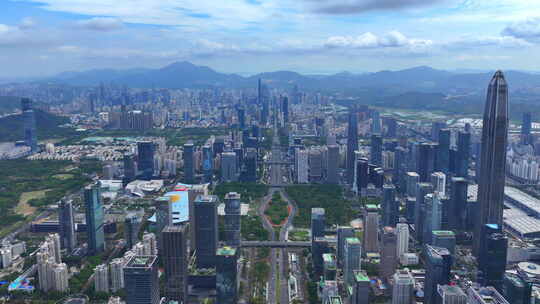 深圳福田 城市高楼 CBD 深圳延时 深圳航拍
