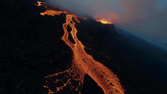 熔岩、火山、Fpv、无人机