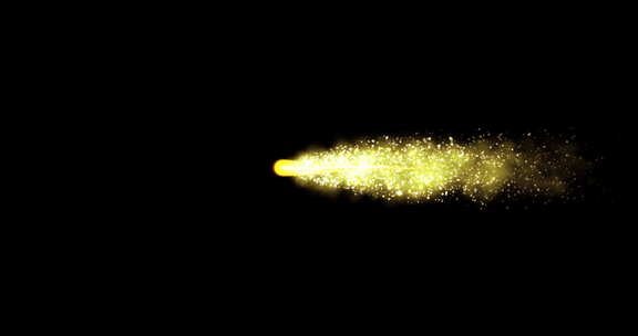 金色粒子光线路径动画