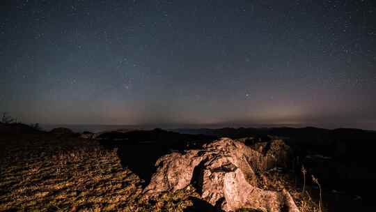 湖北襄阳南顶草原星空延时