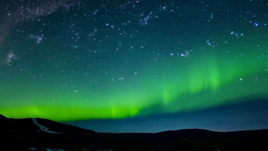 4k星空银河璀璨繁星极光