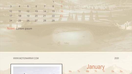 清新简洁的日历标注重要日期公司会议视频AE模板