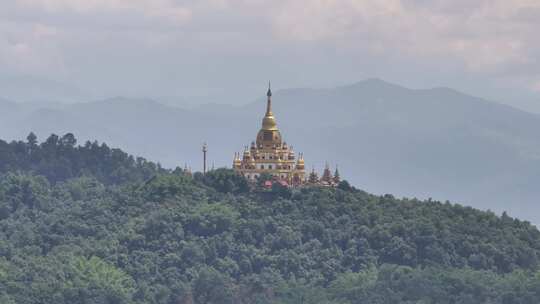 云南芒市勐焕大金塔长焦航拍