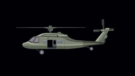 军用直升机动画1080p
