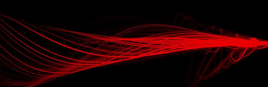 8K红色粒子线条 红色粒子光带 光影线条