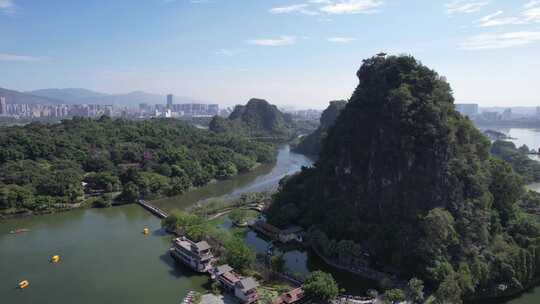 广东肇庆七星山5A景区星湖航拍