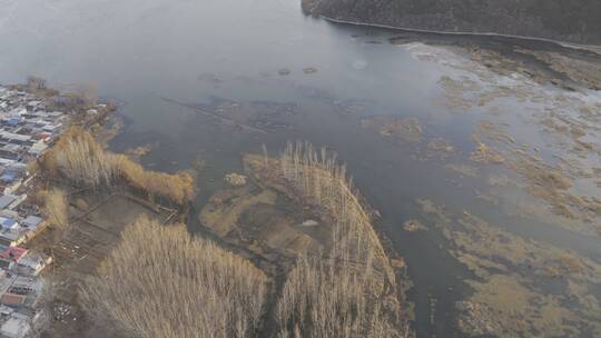 北京怀柔水库湿地4K航拍视频