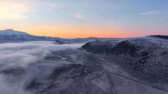 塔公草原早晨航拍视频素材模板下载