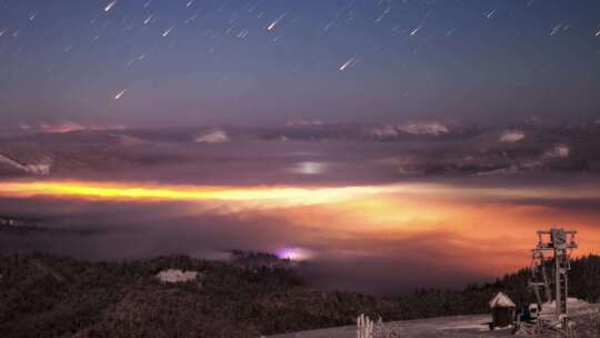 星空银河夜晚天文自然美景夜晚繁星