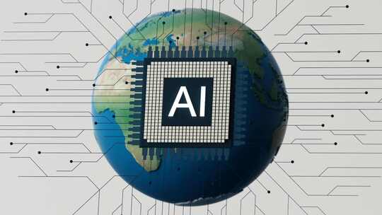 全球AI智能的全球普及视频素材模板下载