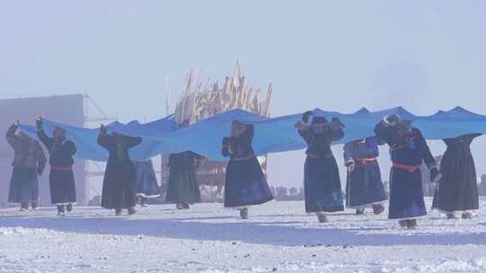 喜迎十四冬内蒙古第二十届冰雪那达慕开幕式视频素材模板下载
