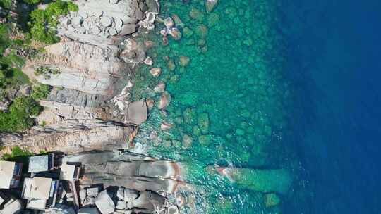 海南陵水分界洲岛高视角航拍唯美蔚蓝