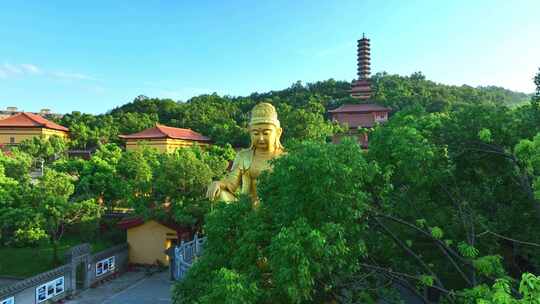 湖南岳阳圣安寺航拍