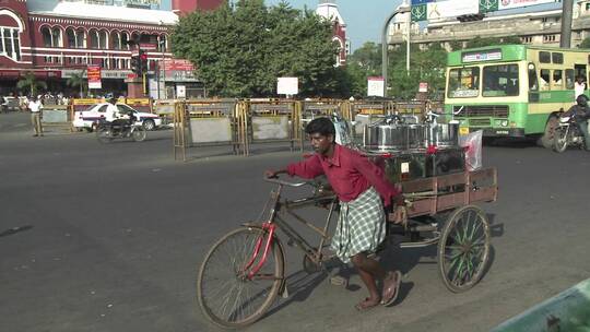 印度街道上的交通