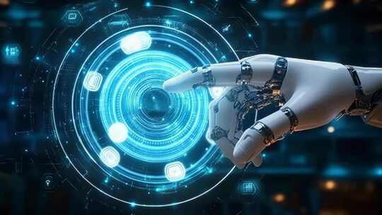 机械手指点击虚拟界面