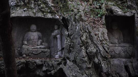 杭州灵隐寺飞来峰塑像