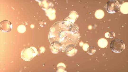 抽象化学分子结构变化异形液滴创意动态视频视频素材模板下载