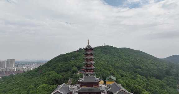 无锡锡山区七云禅寺航拍