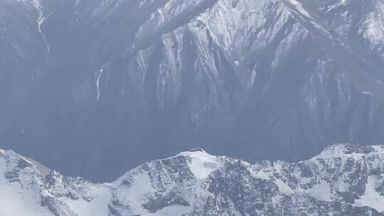 飞机上航拍 俯瞰雪山 藏区大气 原素材_1756