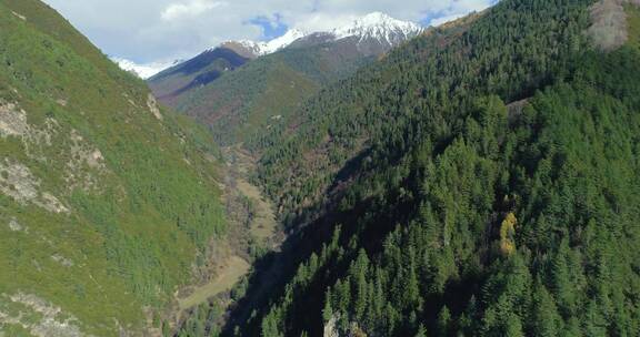 雪山川西高山峡谷航拍