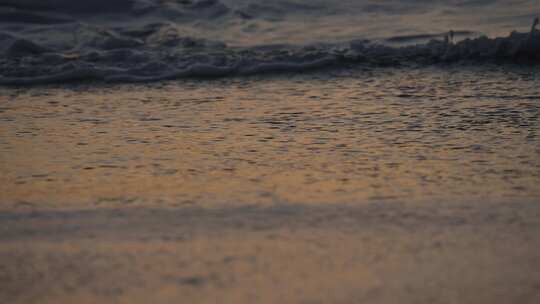 日本镰仓海边 落日风景沙滩海浪