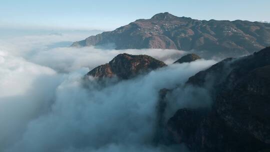 山顶云海山峦云雾视频