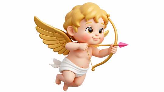 丘比特卡通形象持弓箭