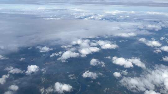 白云天空、天空云层、天空大地