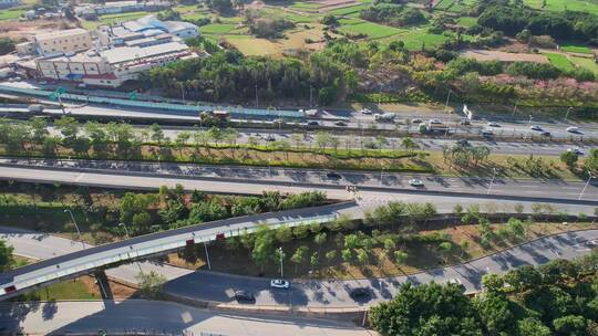 厦门航拍城市道路交通景观视频素材模板下载