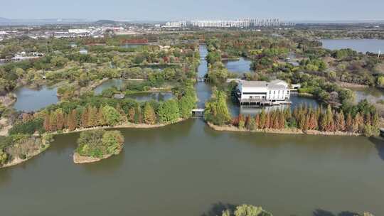 苏州太湖湿地公园（航拍视频原片素材）