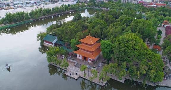 昆明市大观楼公园航拍